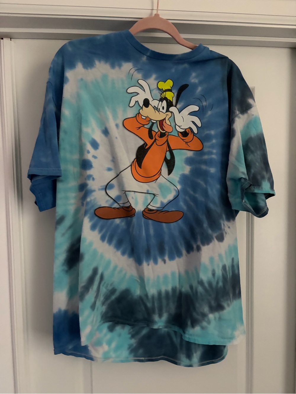 Goofy Graphic Tie-Dye Tee - Blue